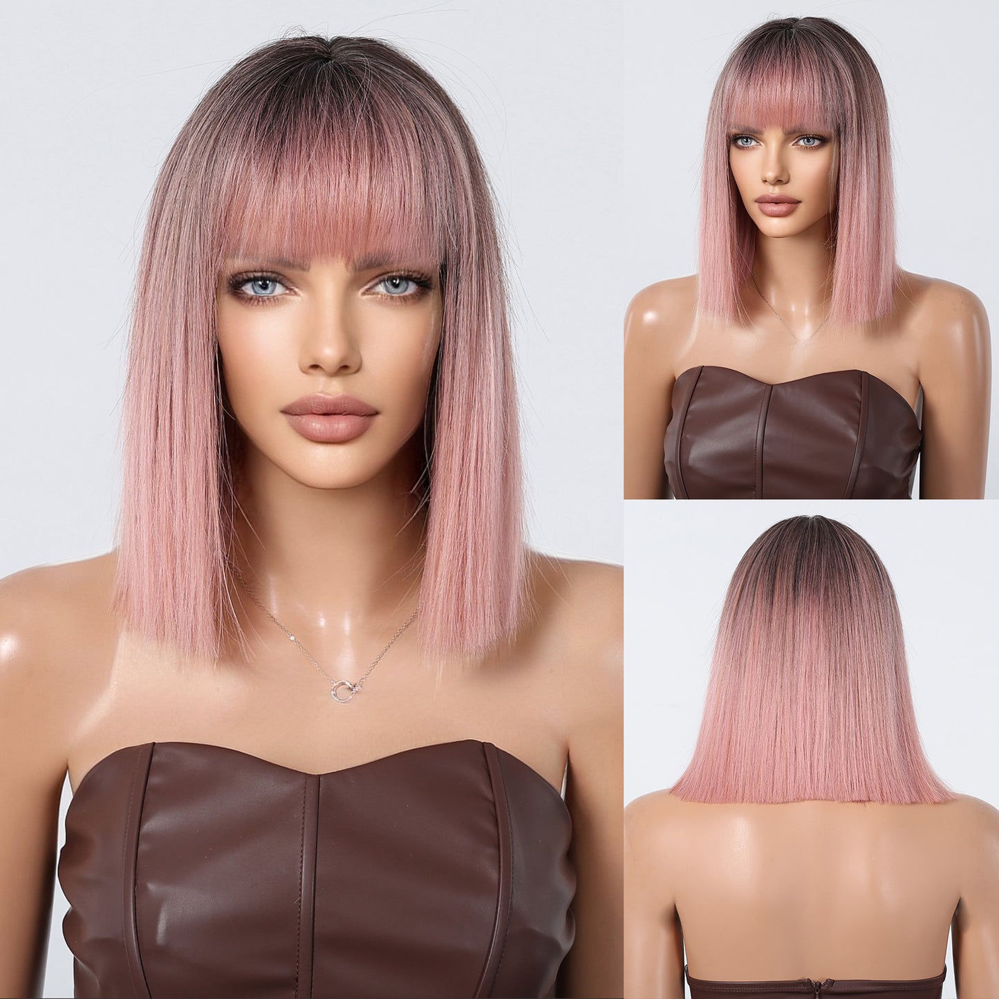 Women's Bangs Summer Lightweight Breathable Optional Wig Short Straight Hair