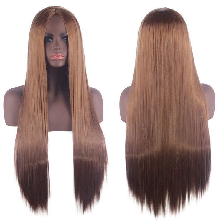 Universal Medium Scalp Black Long Straight Hair Cos Wig