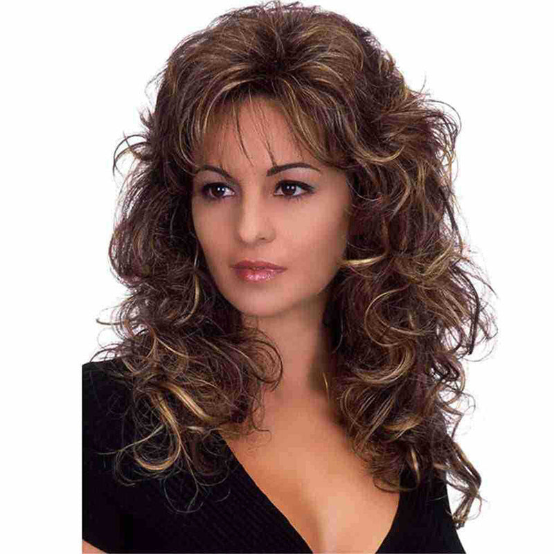 Women's Top Patch Hair Cover Fashion Trendy Medium Chemical Fiber Wig Long Curls