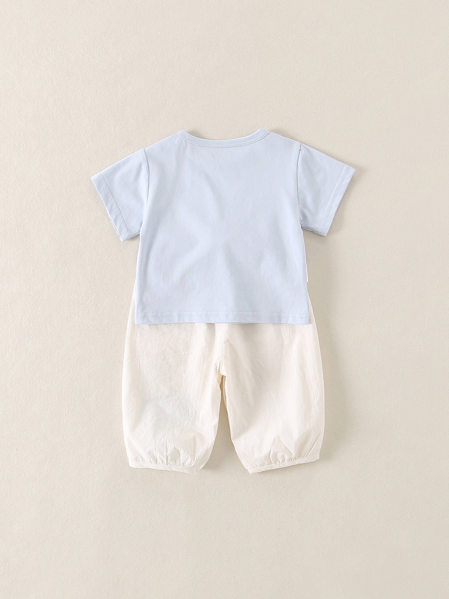 Children's Cotton Boy Cute Elephant Short Sleeve Breathable Outer Wear Two-piece Children's Suit