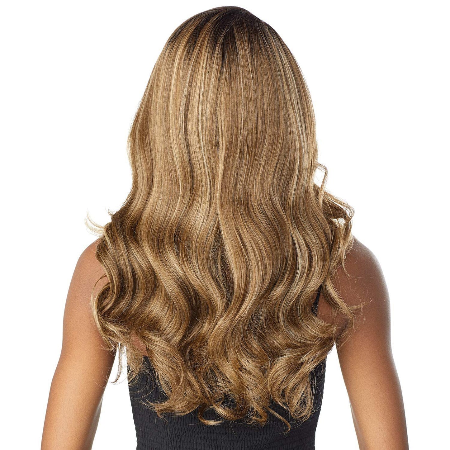 Women's Hair Gradient Front Lace Mid-length Curly Big Wave Chemical Fiber Wig Long Curls