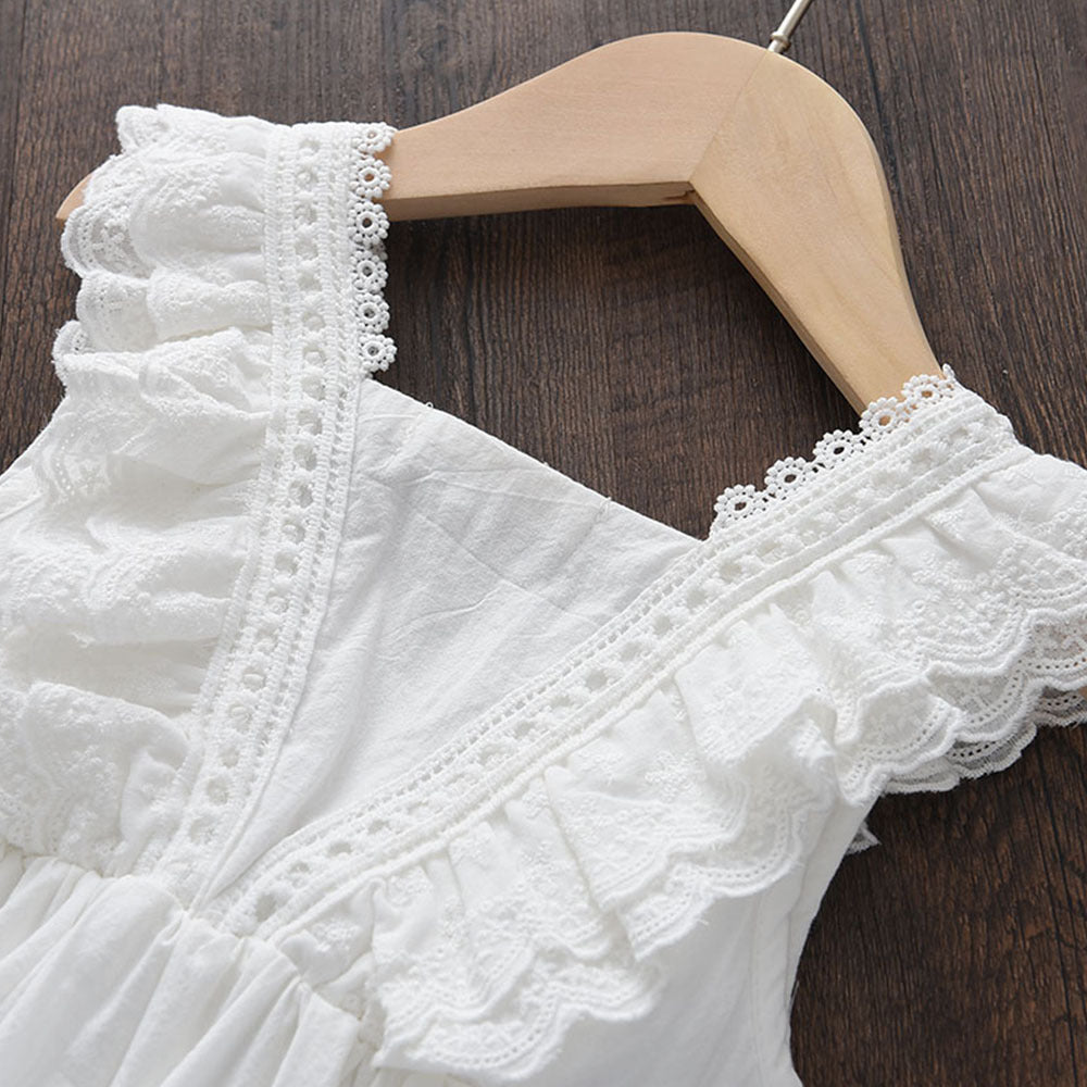 Korean Style Fashionable Lace Summer Thin Vest Children's Dress