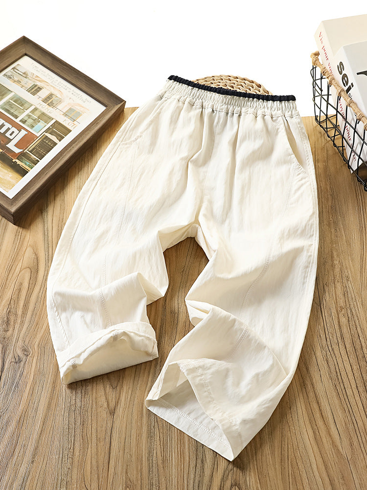 Children's Boy Summer Cool Feeling Trousers Fashion Light Medium Big Children's Pants