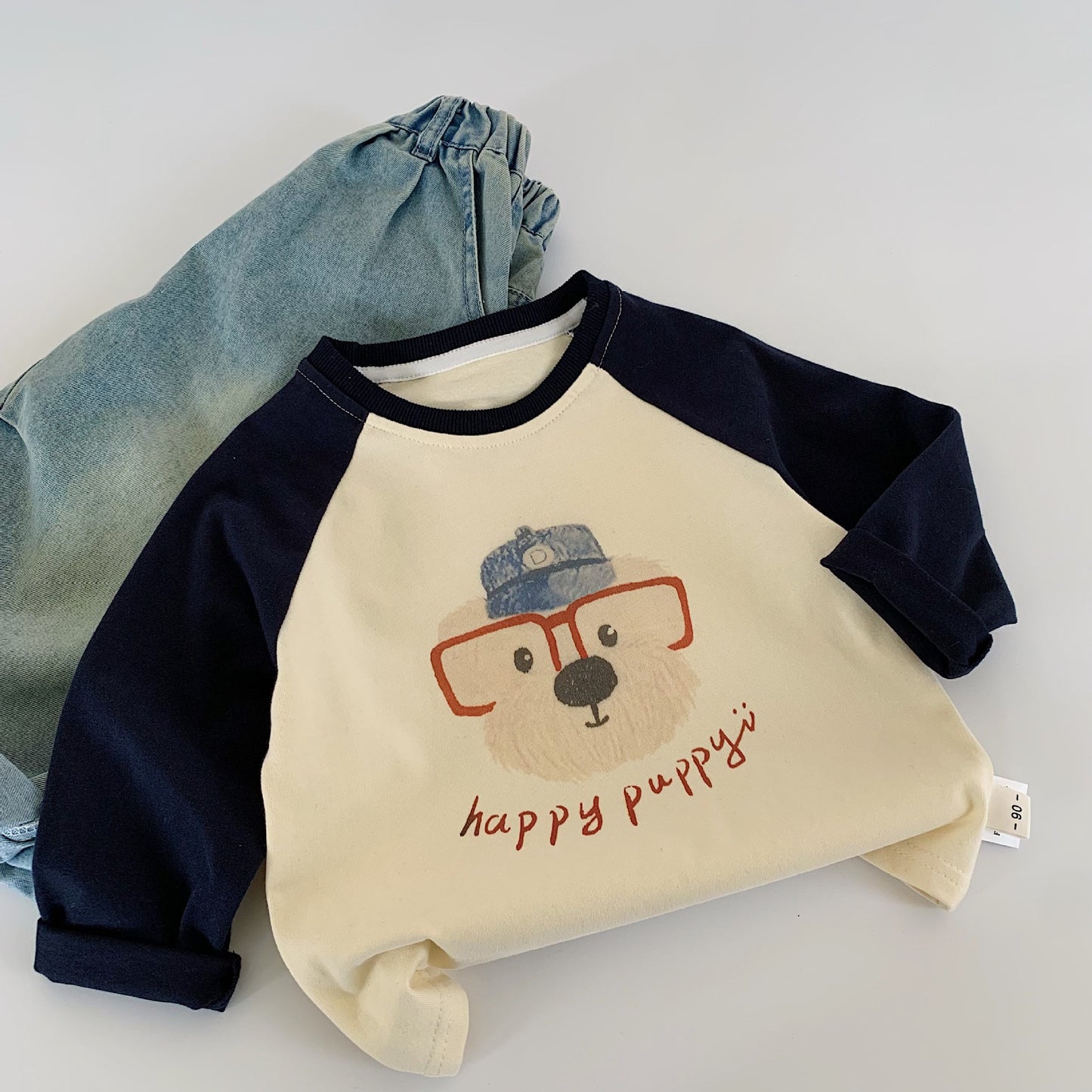 Women's & Men's Korean Style Spring Clothing Long-sleeved Shirt Children's T-shirt