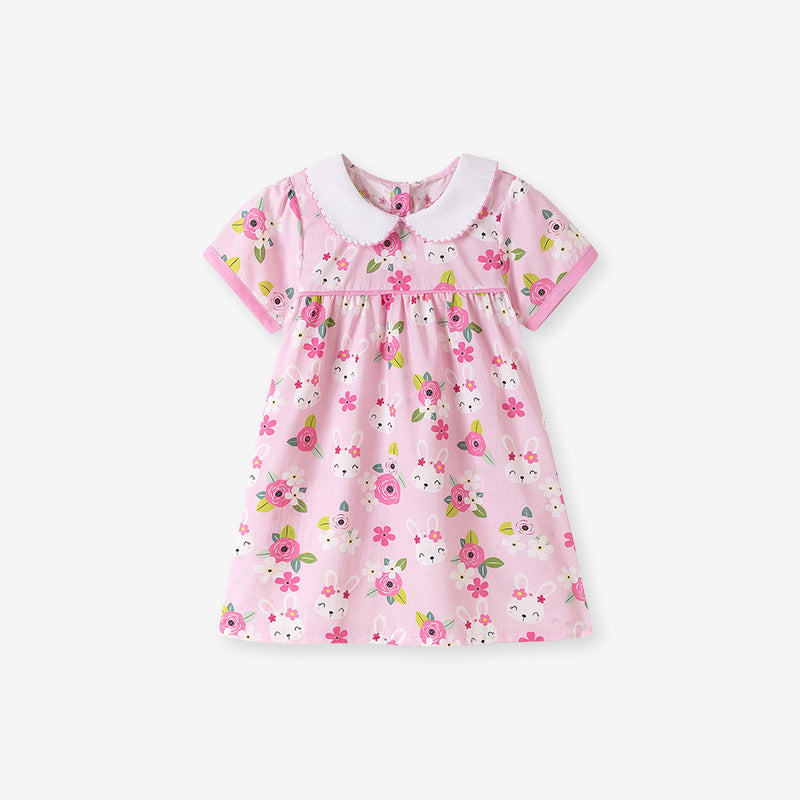 Innovative Children's Summer Cute Rabbit Shirt Children's Dress