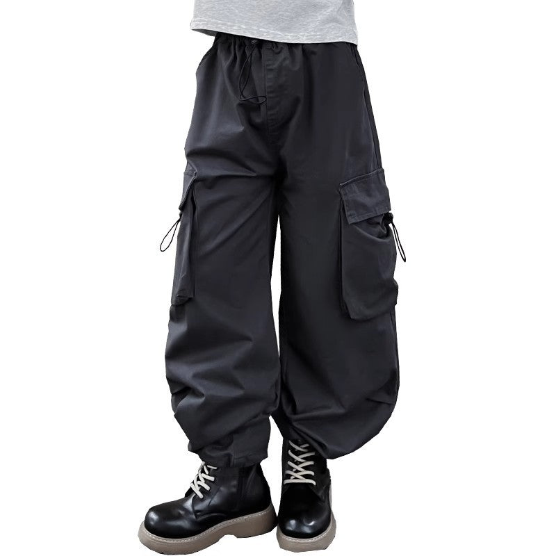 Children's Autumn Clothing Straight Casual Black Sports Children's Pants