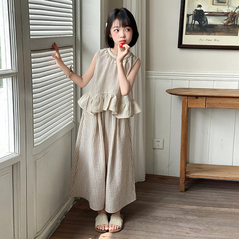 Summer Suits Korean Style Sleeveless Vest Children's Suit