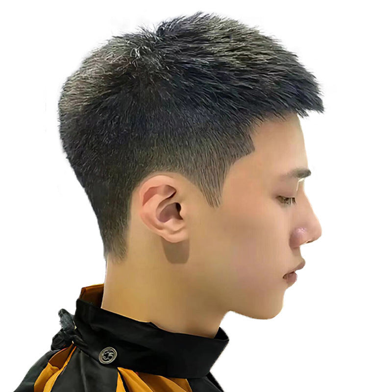 Men's Hair Seamless Head Real Invisible Natural Shape Fluffy Light Breathable Wig