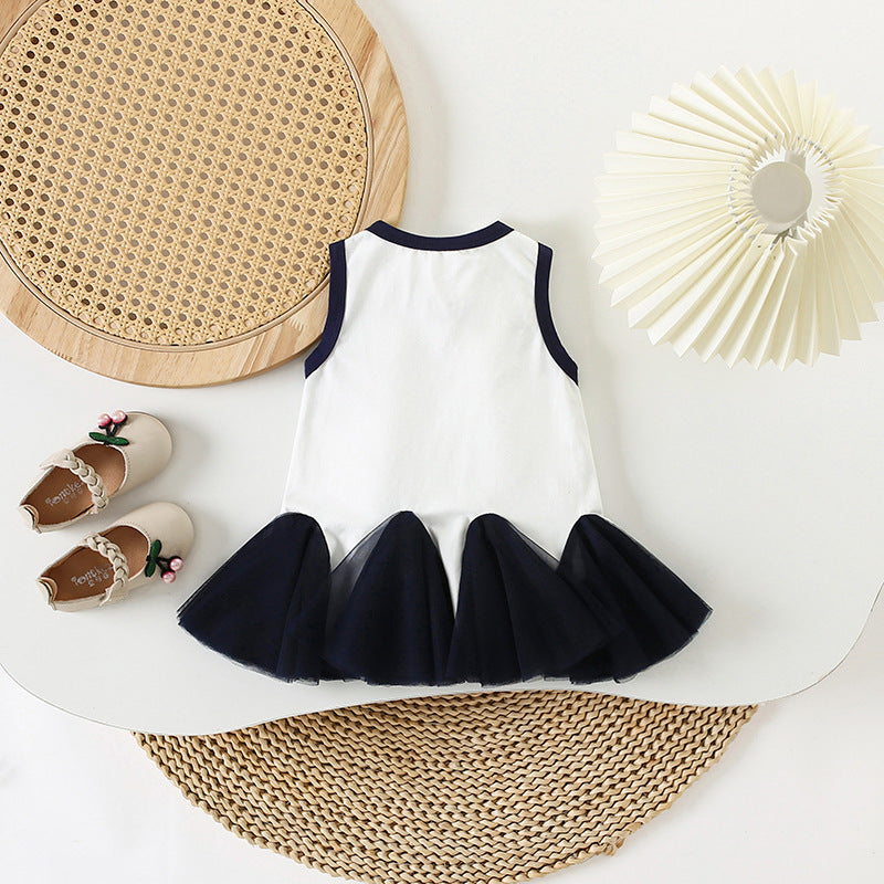 Children's Summer Clothing Casual Versatile Sleeveless Vest Children's Dress