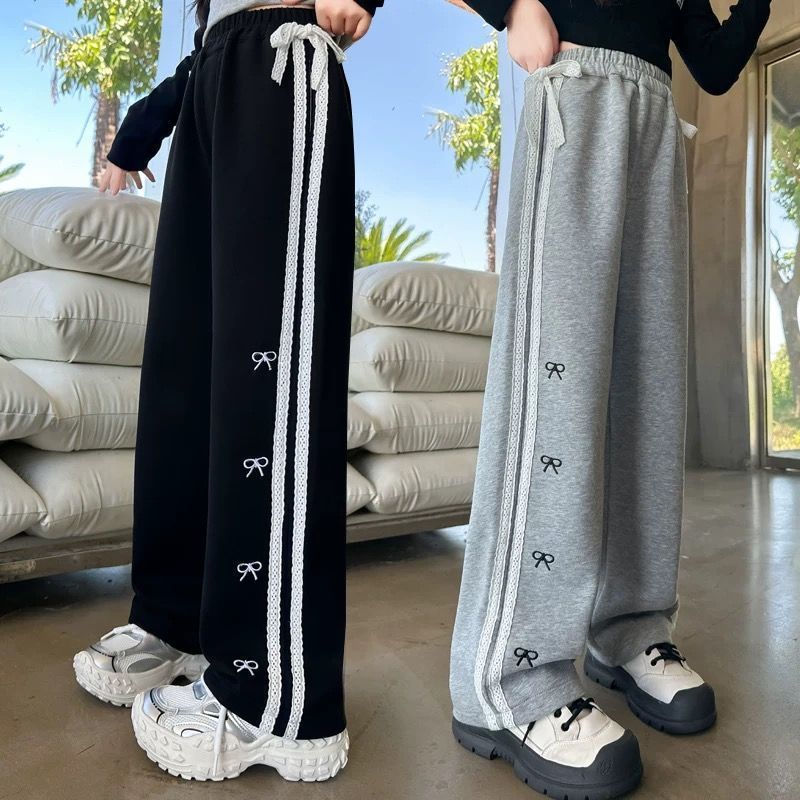 Fashionable Korean Style Loose Slimming Casual Sports Wide Children's Pants