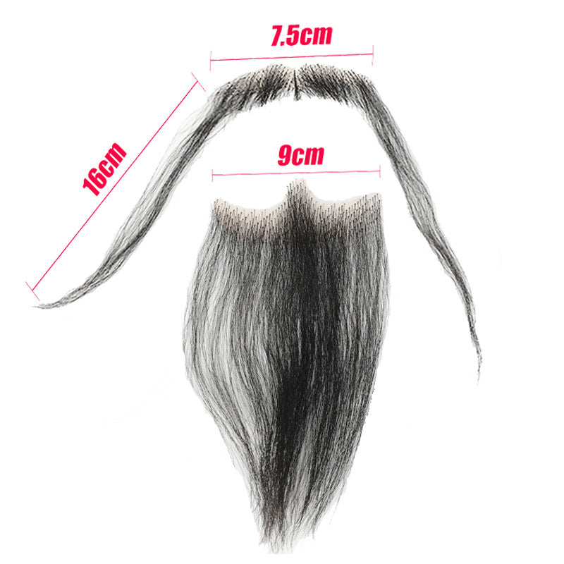 Men's Film Television Makeup Beard Props Real Human Hair Simulation Tin Other Wig