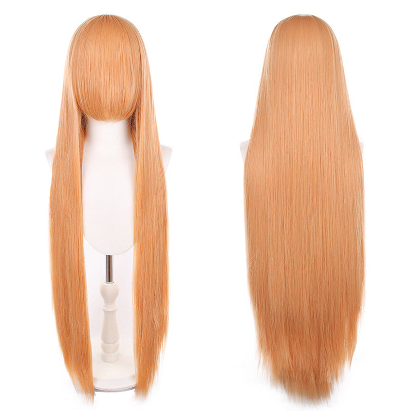 Mao Style Universal Scalp Head Long Bangs Cos Wig