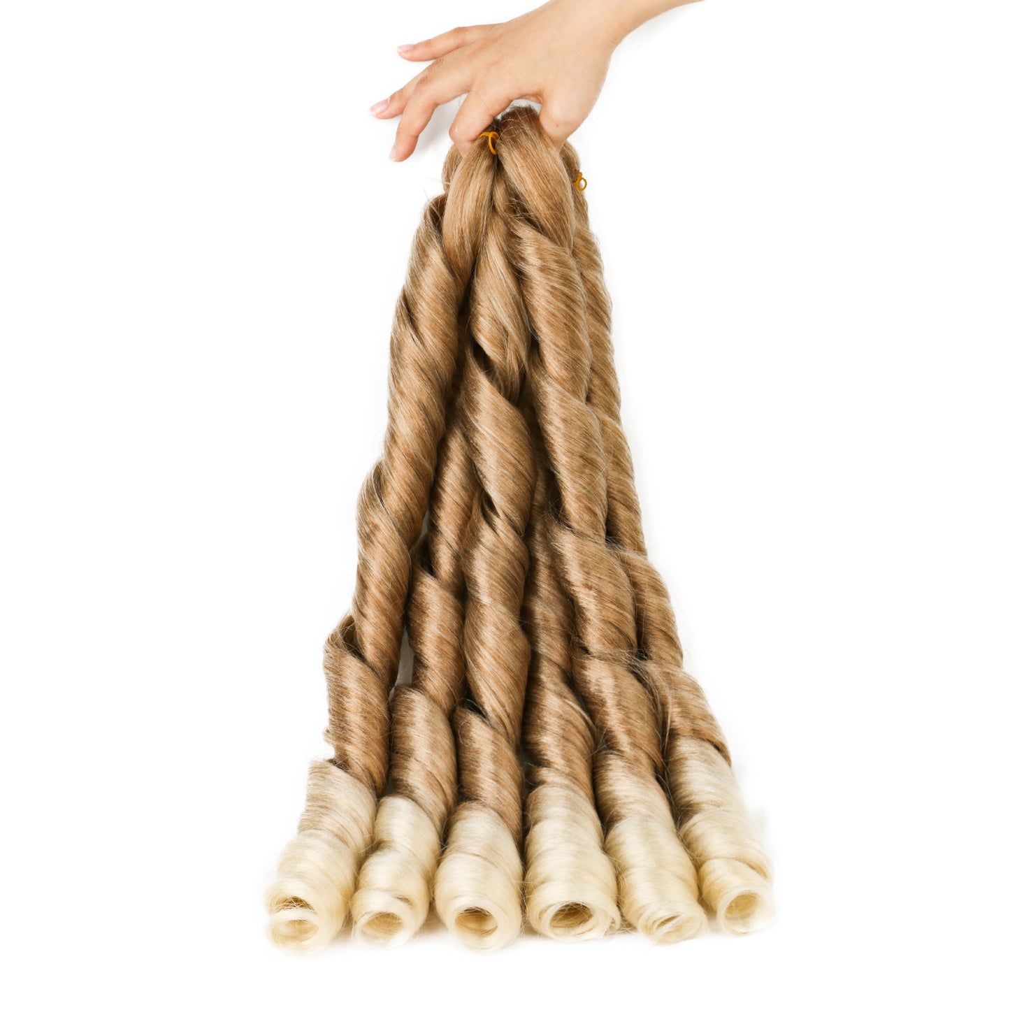Fiber Low Temperature Tube Curved Large Wig Long Curls