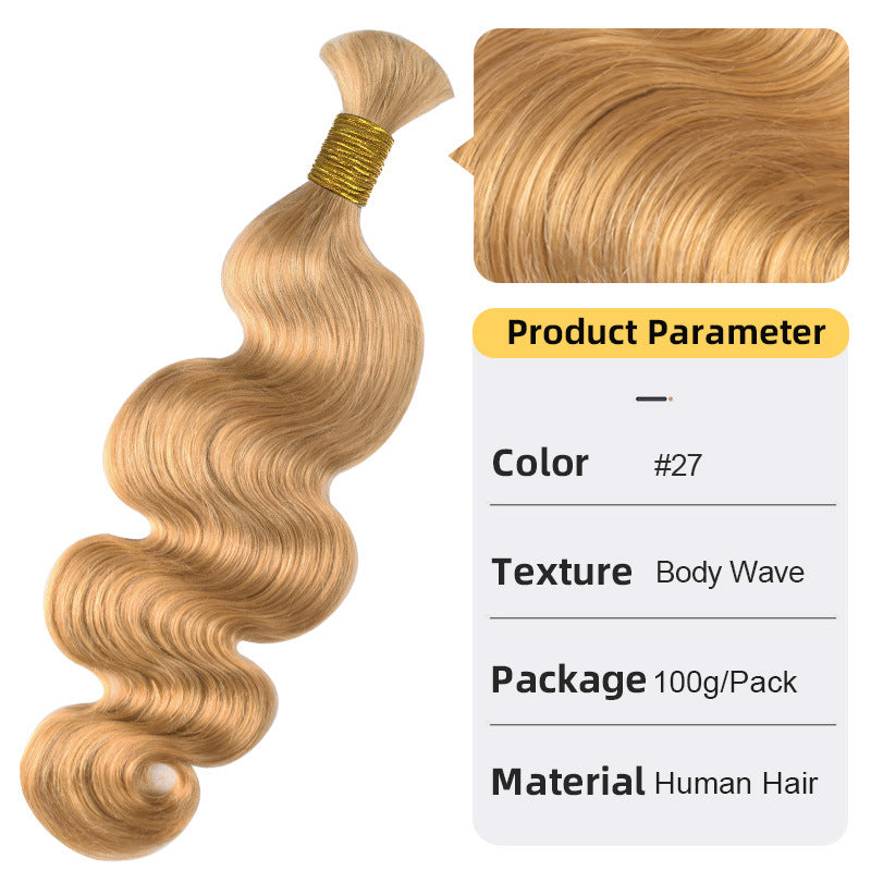 Attractive Innovative Human Bulk Band Wigs Real Hair Wig