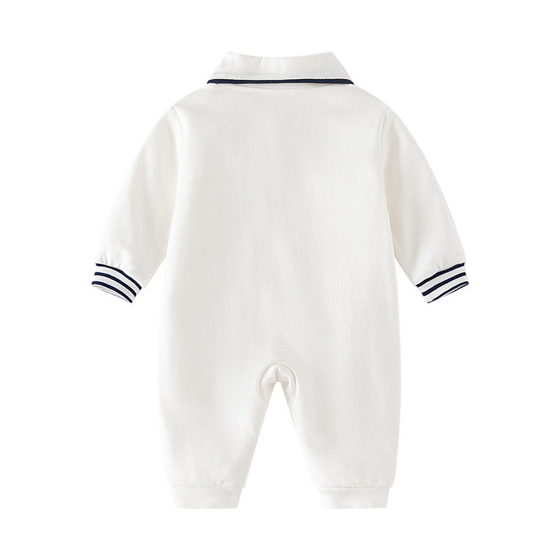 Jumpsuit Pure Cotton Simple Long Sleeve Romper Male Female Baseball Jumpsuit, Climbing Suit