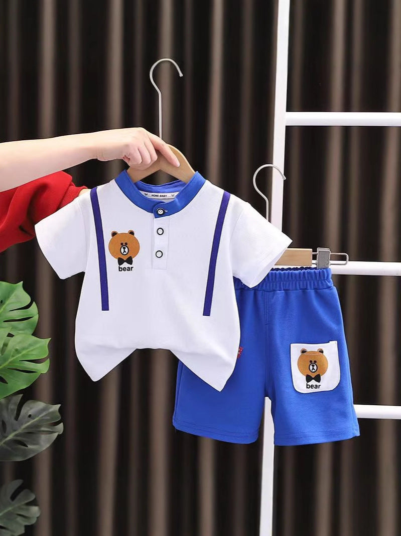 Children's Summer Casual Clothing Short-sleeved Sports Two-piece Children's Suit
