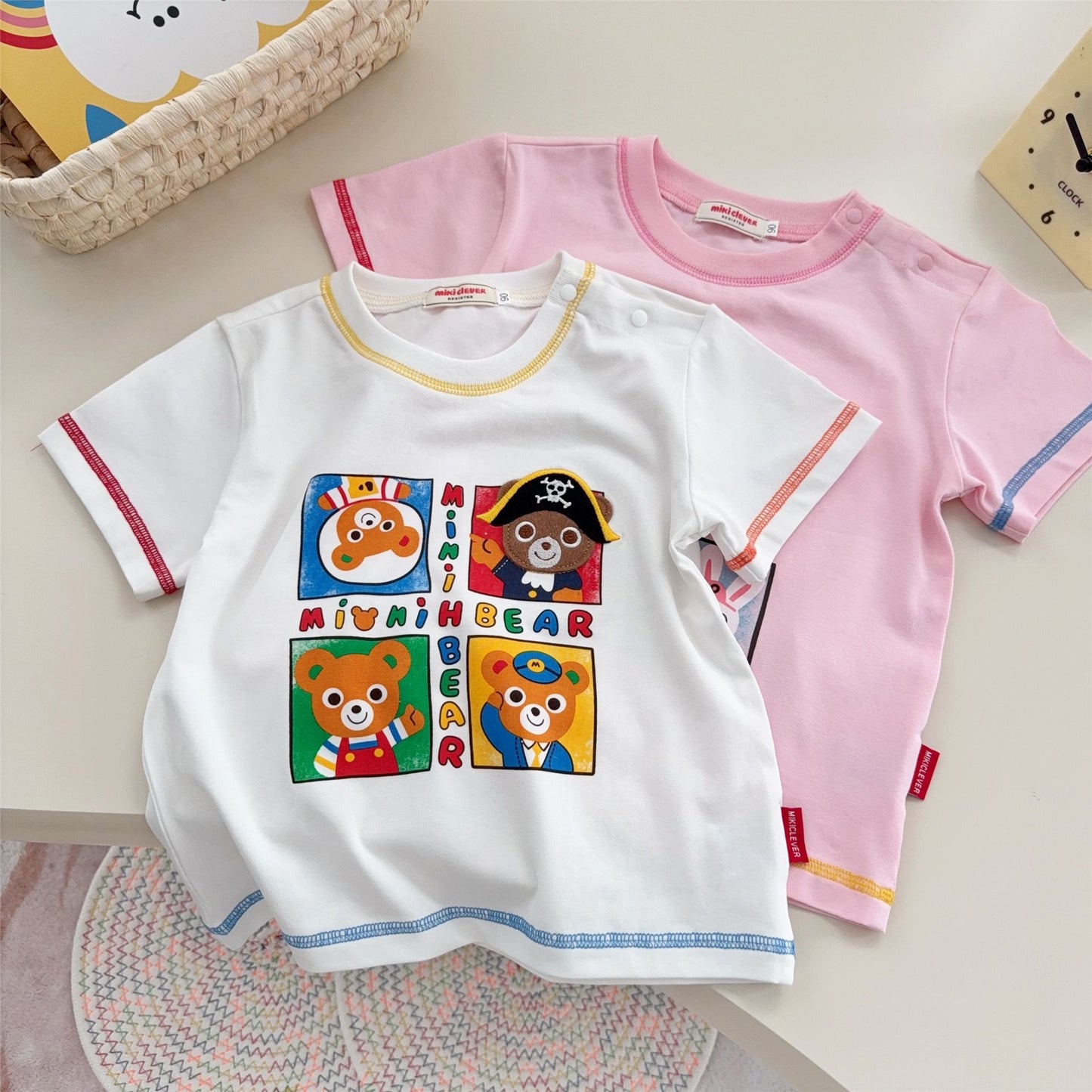 Inner Wear Boys Bear Cute Pet Short Sleeve Children's T-shirt