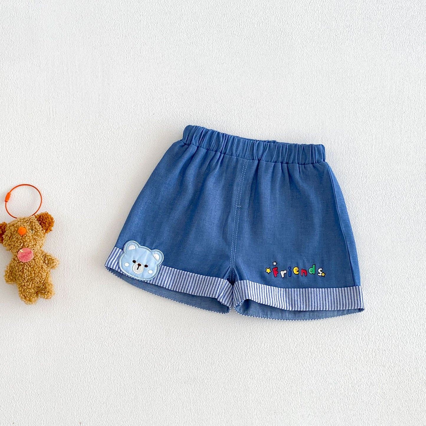 Children's Patch Shorts Summer Boys Fashionable Cartoon Floral Print Casual Children's Pants