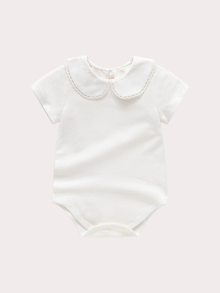 Summer Beige One-piece Romper Cotton Base Jumpsuit, Climbing Suit
