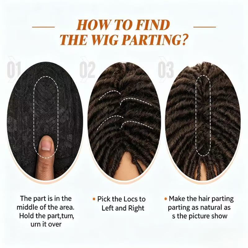 Dreadlocks Female Black Roll Full Top Wig Short Curly Hair