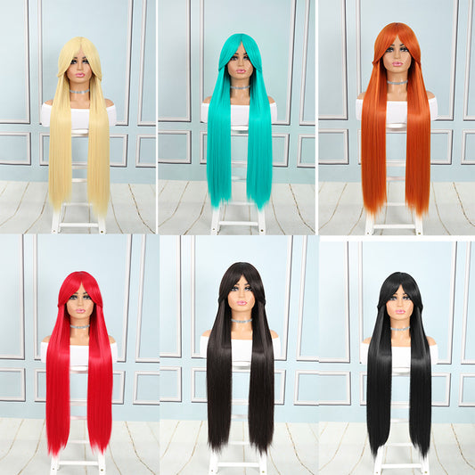 Universal Dress Up Colorful Long Straight Hair Cos Wig