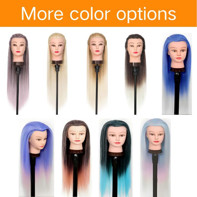 Model Head Practice Hairdressing Hair Cutting Teaching Mock Other Wig