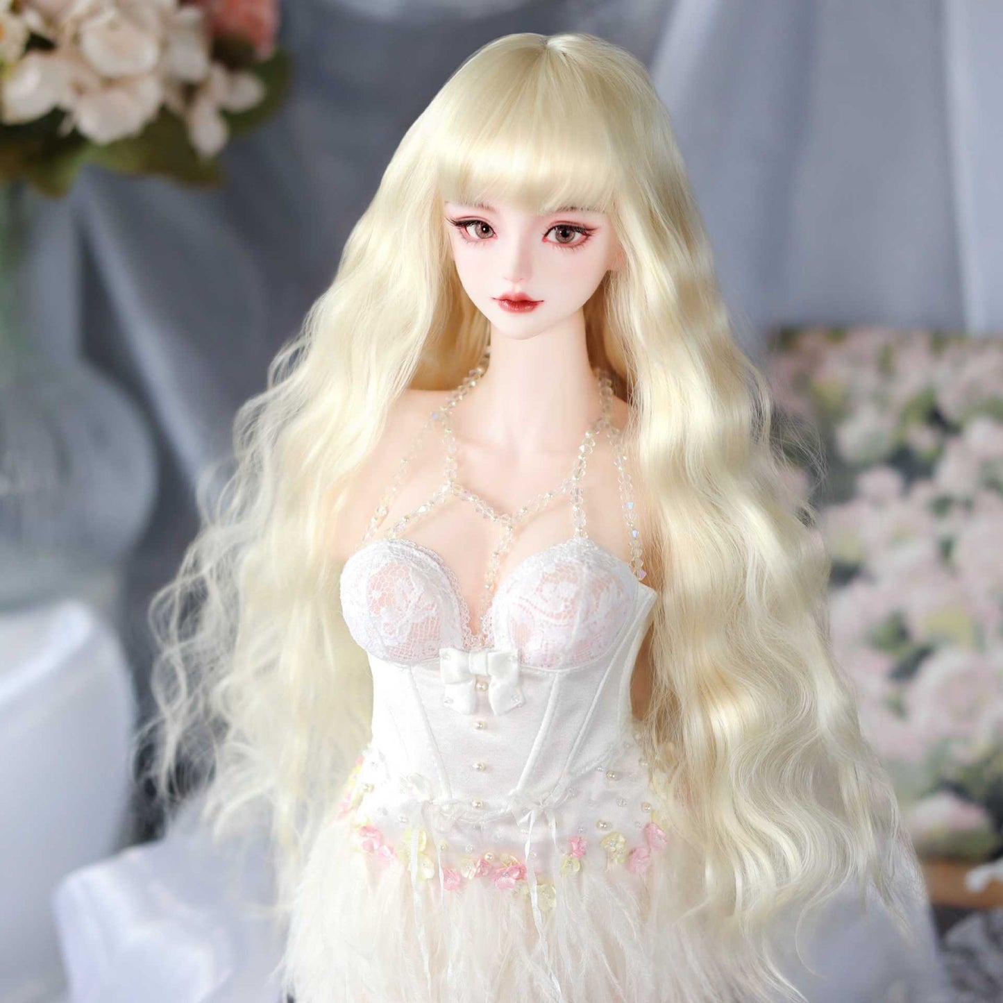 Ye Doll Hair Accessories With Bangs Small Curls Cos Wig