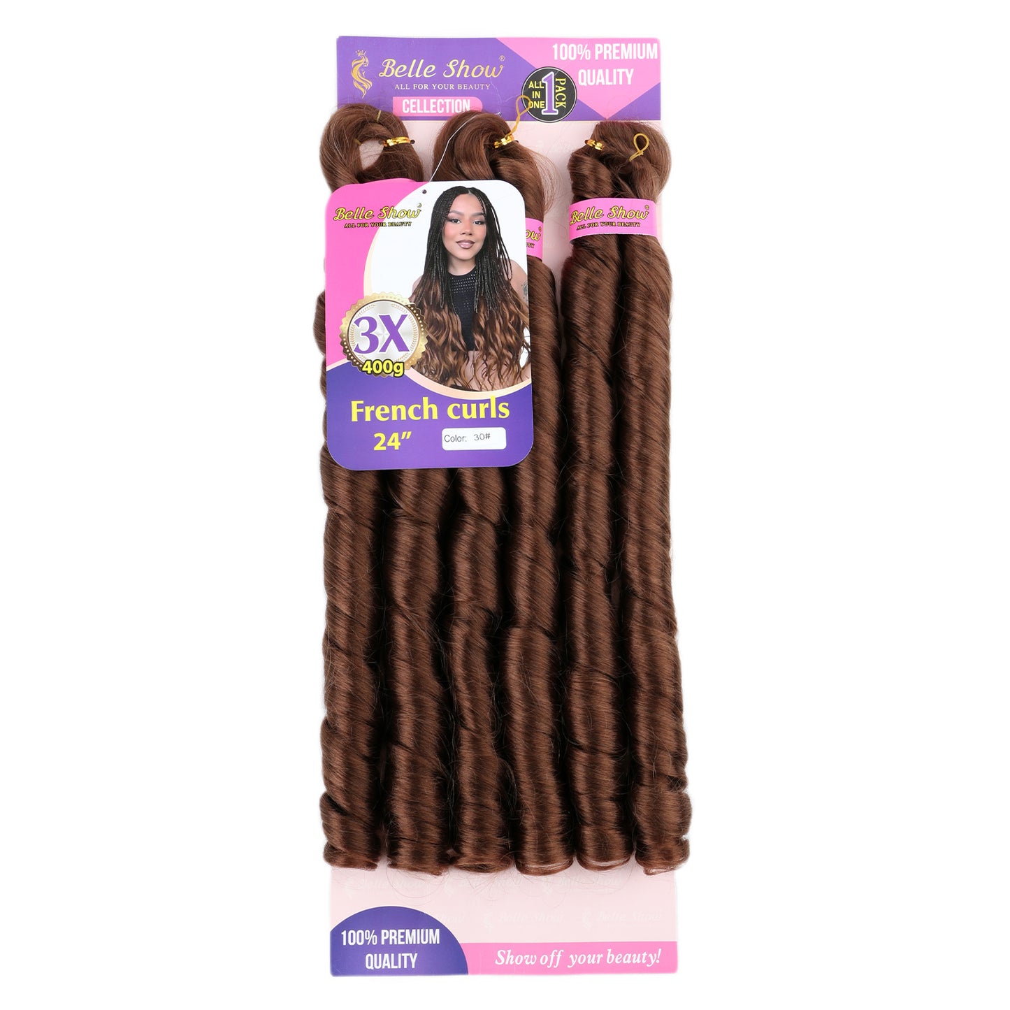Fiber Low Temperature Tube Curved Large Wig Long Curls