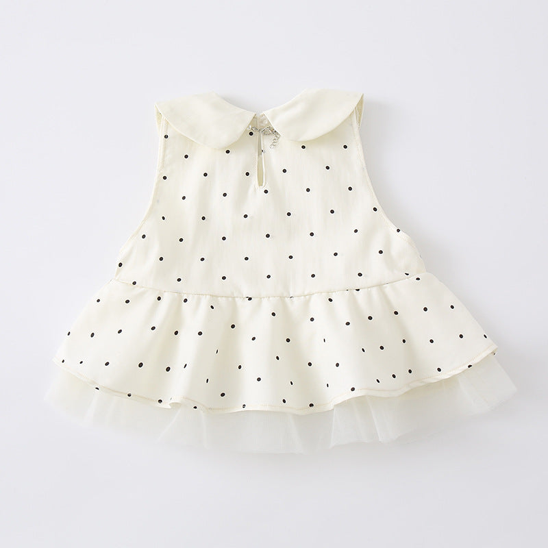 Born Romper Sweet Polka Dot Vest Skirt Young Jumpsuit, Climbing Suit