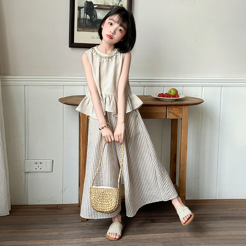Summer Suits Korean Style Sleeveless Vest Children's Suit
