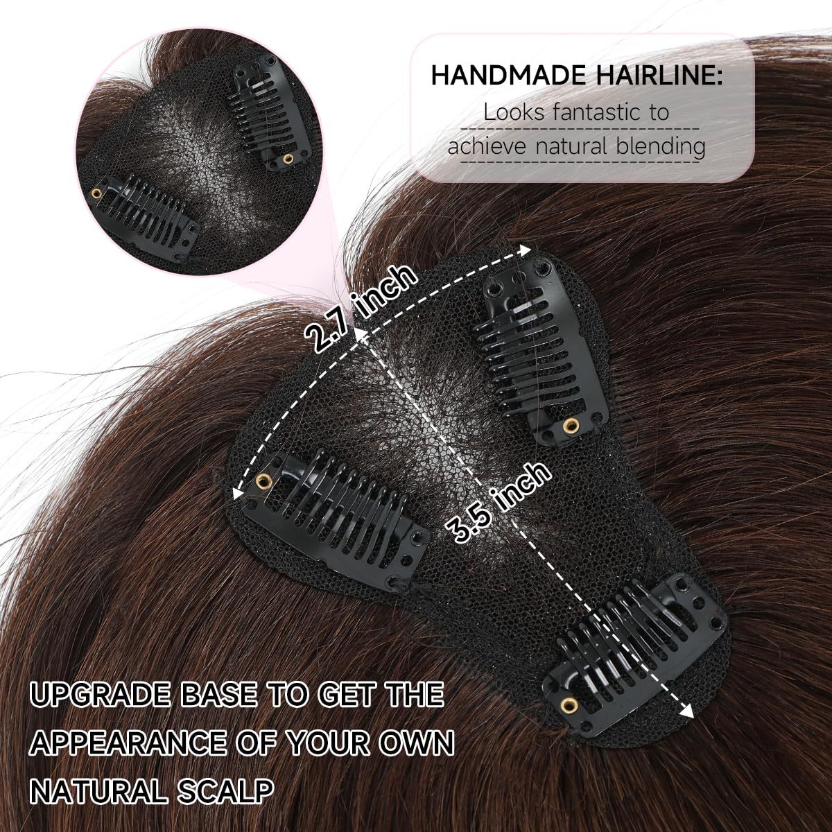 Women's Hair Supplementing Piece Human Cover Gray Other Wig