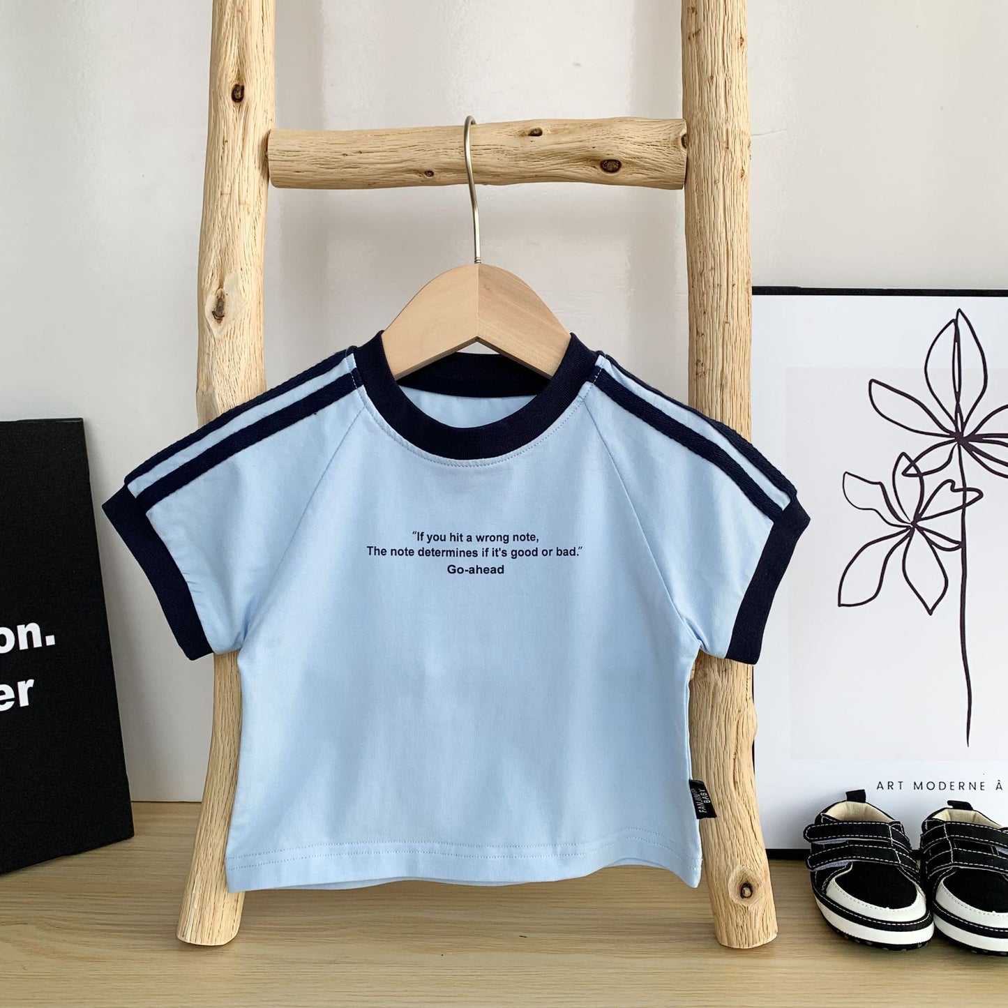 Infants Short-sleeved Top Summer Raglan Sleeve Cool Children's T-shirt