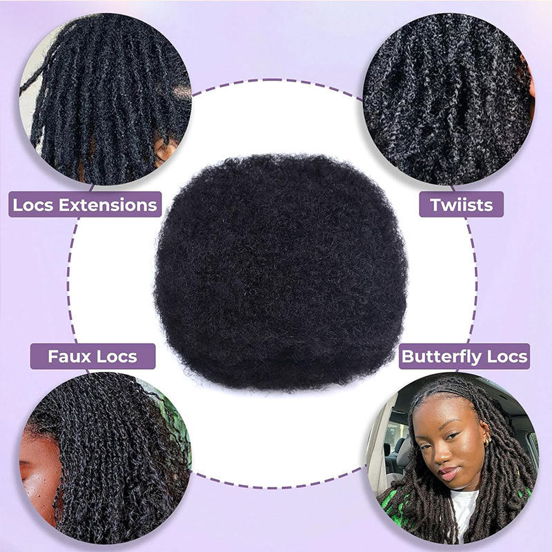 Casual Human Reggae Dreadlocks Puffy Bag Real Hair Wig