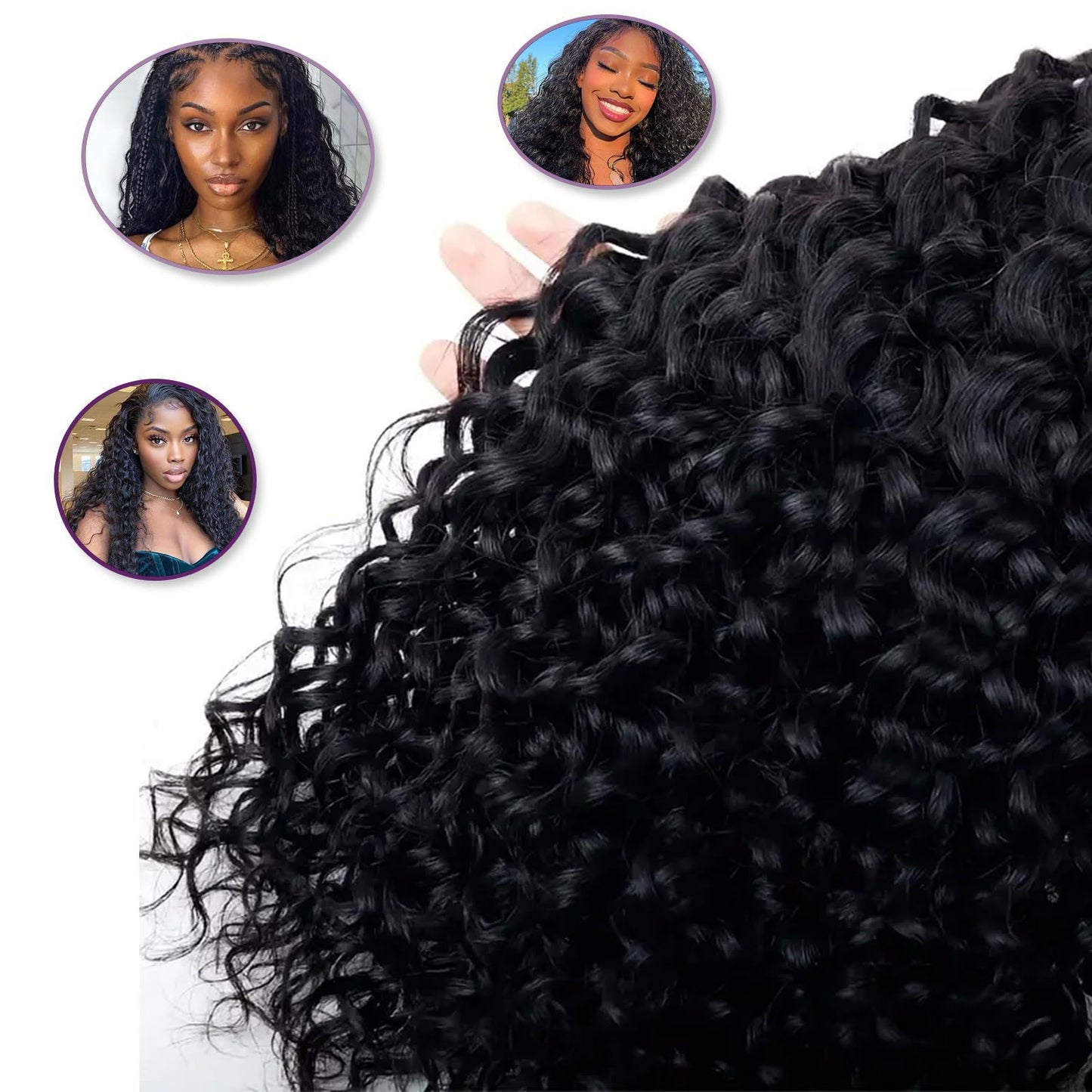 Deep Wave Braided Hair Bohemian Braid Wig Ponytail