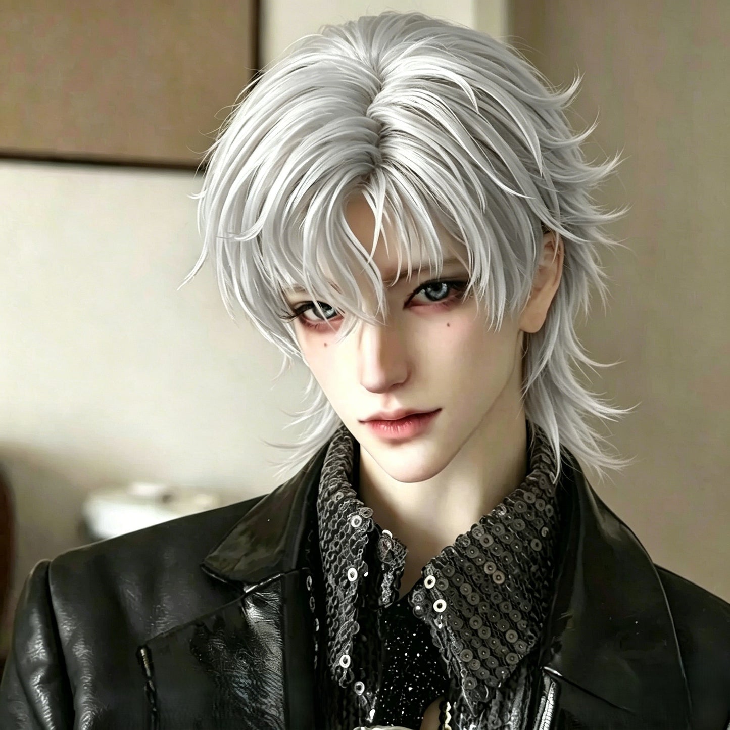 Men's Doll Points Hair Wolf Tail Two-dimensional Fake Cos Wig