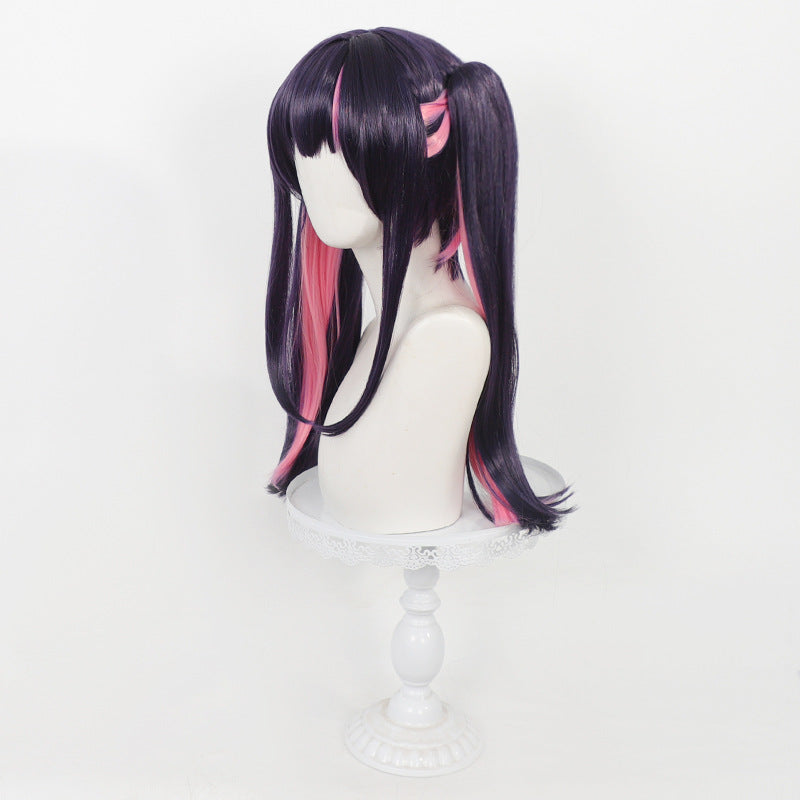 Space-time Simulation Scalp Highlight Split Double Cos Wig