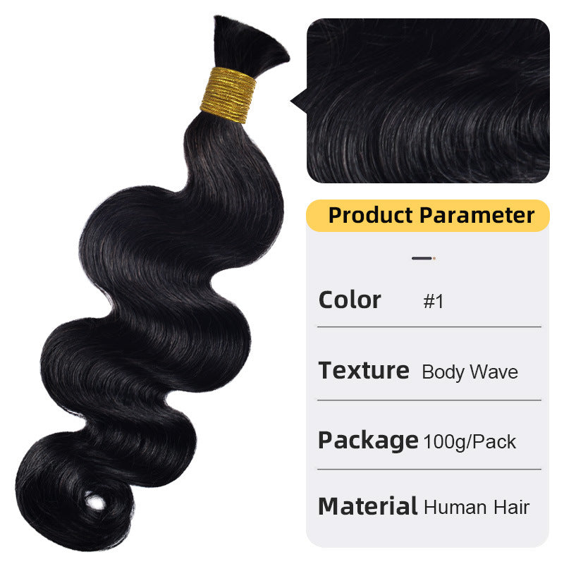 Attractive Innovative Human Bulk Band Wigs Real Hair Wig