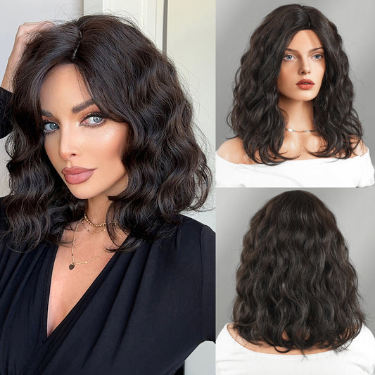 Women's Medium Long Partial Style Chemical Fiber Wig Short Curly Hair