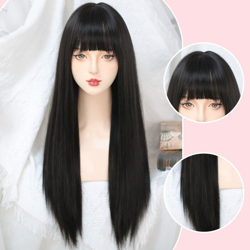 Simulation Long Straight Hair Natural Female Other Wig
