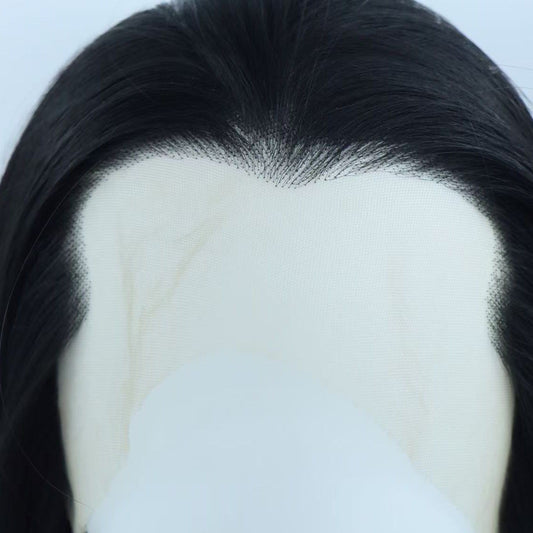 Men's Hand Crocheting Front Lace Beauty Pointed Long Straight Wig