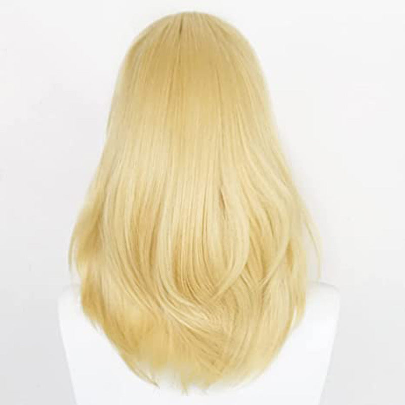 Castle Hal Special Golden Artificial Scalp Cos Wig