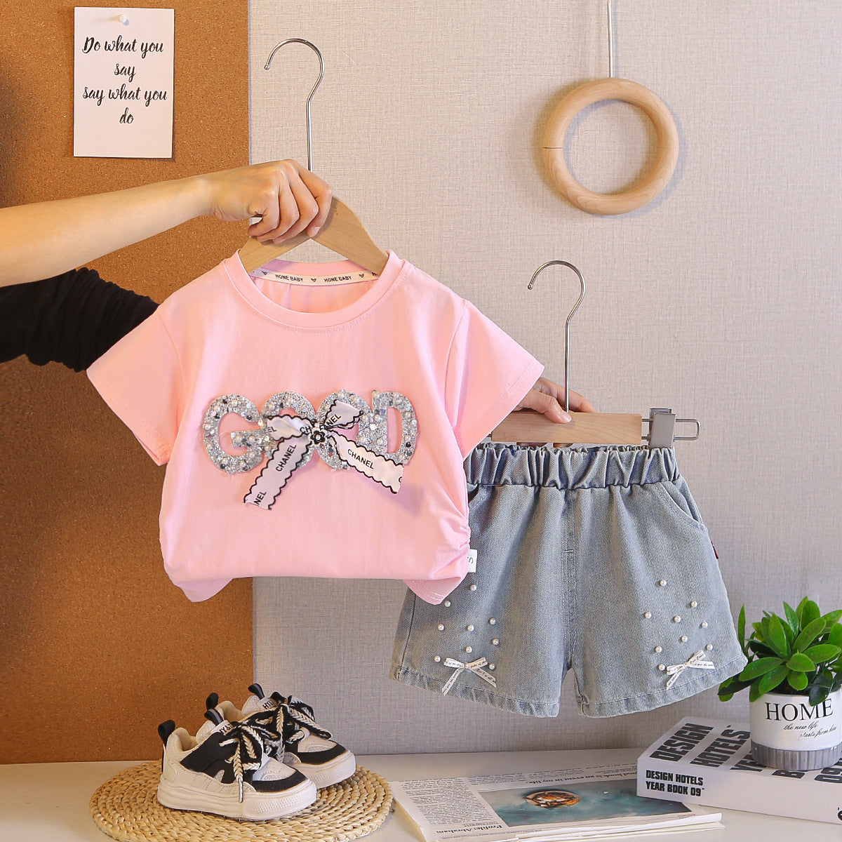 Suits Fashion Clothes Trendy Short Sleeve Children's Suit