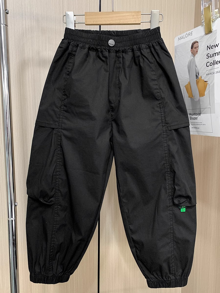 Children's Summer Casual Medium Large Overalls Outerwear Western Style Children's Pants