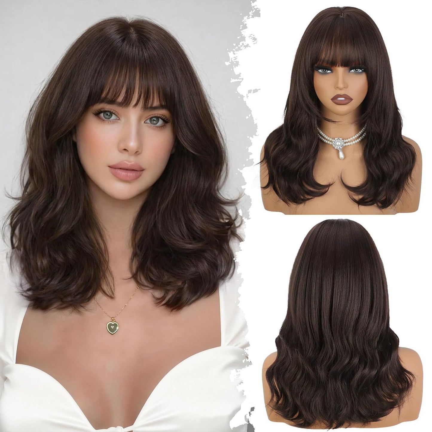 Gradient Color Curly Female Chemical Fiber Wig Long Curls