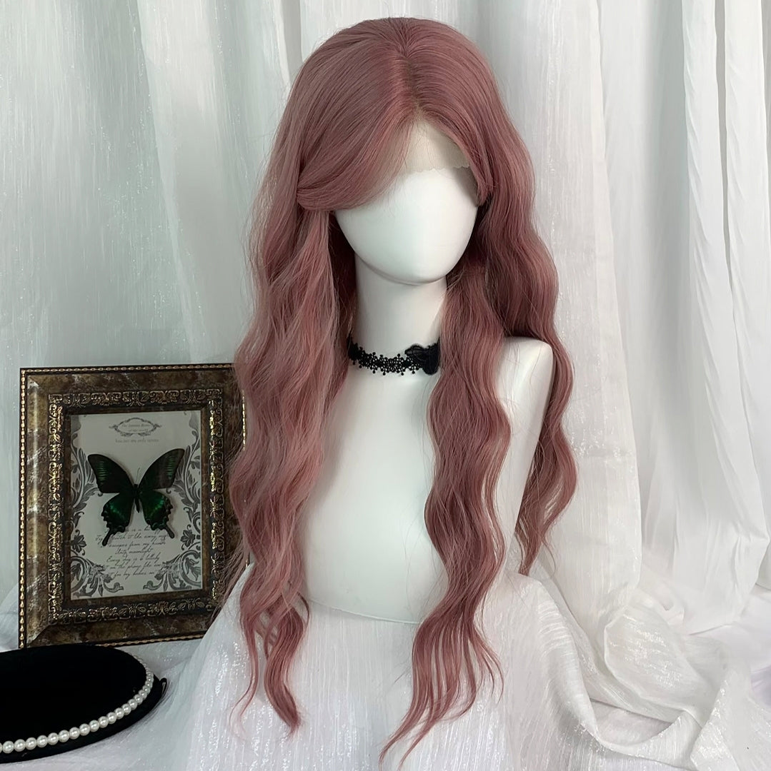 Style Fog Pink Curly Hair Water Ripple Mori Extra Volume Wig Long Curls