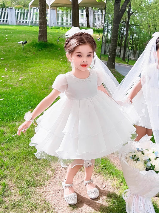 Children's Wedding Cake Pettiskirt Princess Birthday Host Light Children's Dress