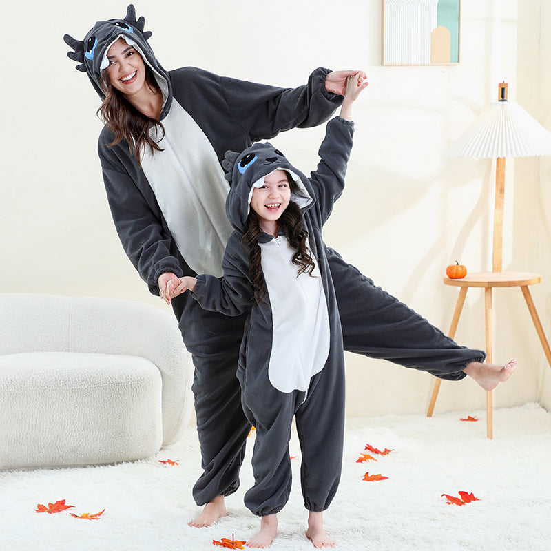 Polar Fleece Animal Modeling Jumpsuit Adult Middle Big Outfit Jumpsuit, Climbing Suit