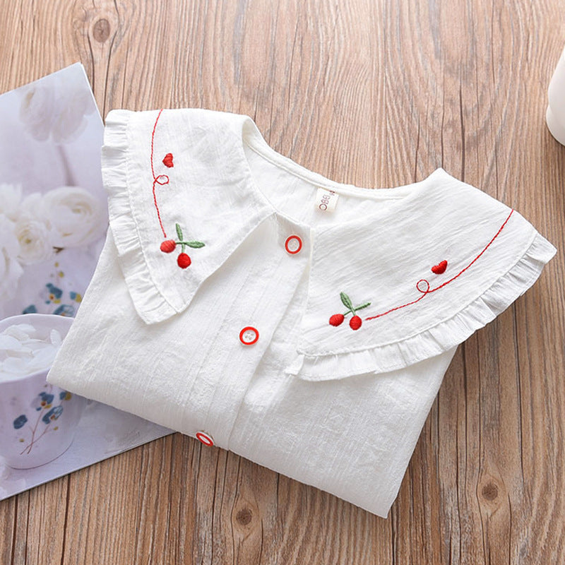 Children's Korean Style Long Sleeve Fashionable Pure Cotton Children's Shirt