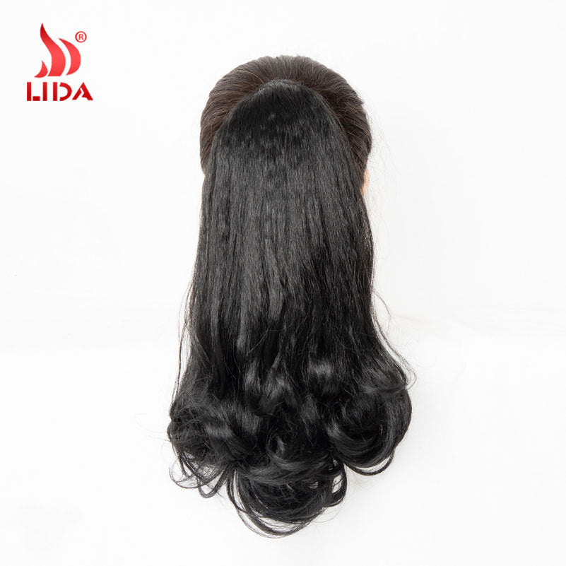 Trendy Fiber Ponytail Hairpiece Clip Suit Long Straight Wig