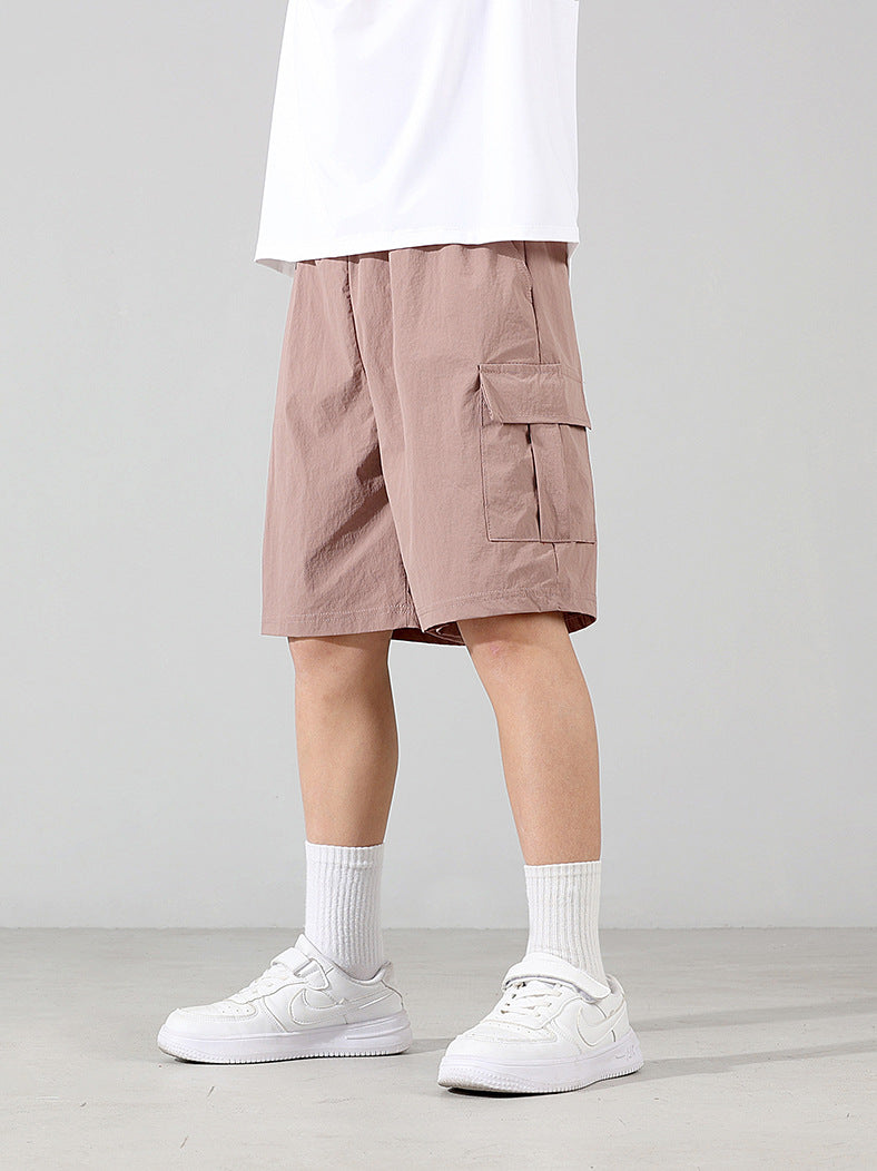 Children's Korean Style Outdoor Work Clothes Shorts Big Lightweight Waterproof Cool Children's Pants